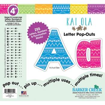 Barker Creek 4 inch Rainbow Chalkboard Letter Pop-Outs & Poster Letters 234 Characters Ll1730