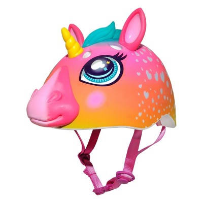 raskullz rainbow unicorn child bike helmet