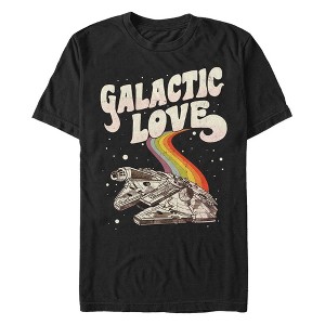 Men's Star Wars: A New Hope Millennium Falcon Galactic Love T-Shirt - 1 of 4