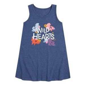 Girls' - My Little Pony - Wild Hearts Graphic Sleeveless Aline Dress - 1 of 4