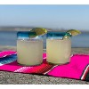 Dos Sueños Mexican Hand Blown Tumblers - Aqua Rim - 10oz - Set of 4 - 3 of 4