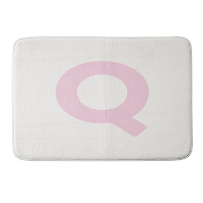 Deny Designs April Lane Art Block Monogram Memory Foam Bath Mat