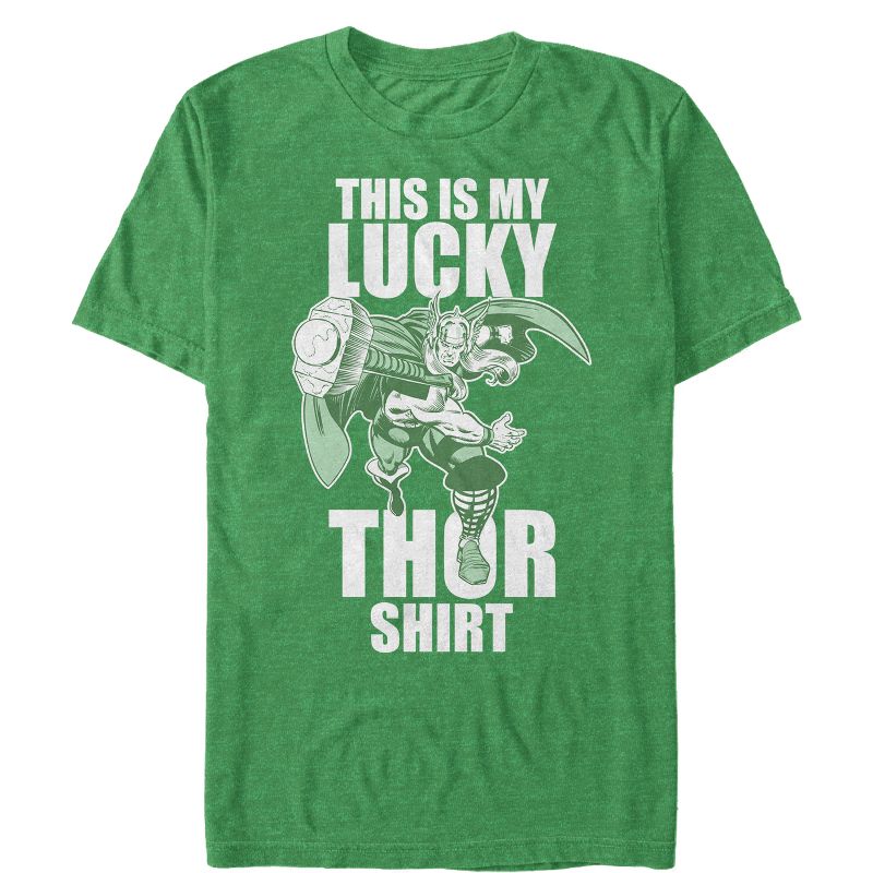 Men's Marvel St. Patrick's Day Thor Lucky T-Shirt, 1 of 4