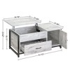 Hausource 41.7" Lift Top Coffee Table with Hidden Storage, Drawers & Side Cabinet for Living Room - 3 of 4