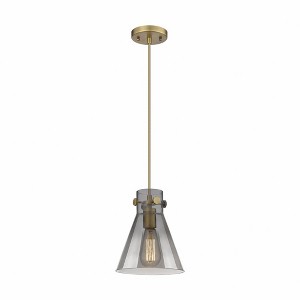 Innovations Lighting Newton Cone 1 - Light Pendant in  Brushed Brass - 1 of 1