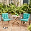 ARTPLAN Seat/Back Outdoor Chair Cushion,Set of 4 Patio Chair Cushion with Tie,Tufted Replacement for Patio Furniture,40x20x4 Inches,4 Count - 2 of 4