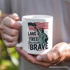 Land of the Free Because of the Brave Mug, 4th of July Statue of Liberty Gift| OrnamentallyYou - 3 of 4