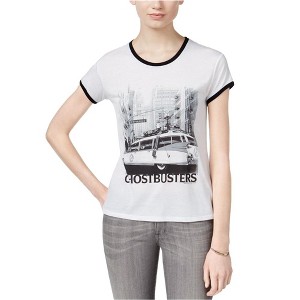 Mighty Fine Womens Ghostbusters Ringer Graphic T-Shirt, white, X-Small ...