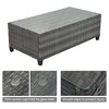 Sapphtopaz 8-Piece Modular Half-Moon Outdoor Patio Sofa Set, PE Rattan Wicker Modular Sofa, Curved Outdoor Sofa Set with Coffee Table & Cushion - 4 of 4