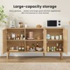 ORRD Rattan Sideboard Buffet Cabinet with 3 Doors - Modern Storage Console for Kitchen, Entryway & Living Room,Black - 3 of 4