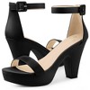 Perphy Women's Platform Ankle Strap Buckle Chunky Heel Sandals - 2 of 4