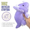 BenBen Dinosaur Stuffed Animal, 13" Dino Plush Toys for Kids, Triceratops, Purple - 3 of 4