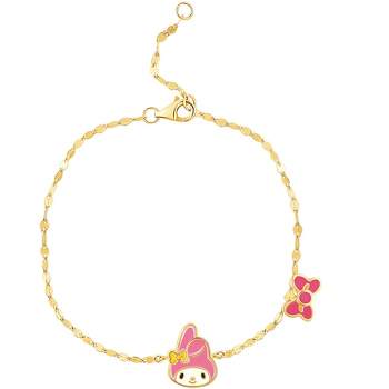 Sanrio Hello Kitty Gold Flash Plated Bracelet 6.5"+1"