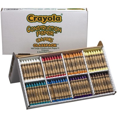 Crayola Large Construction Paper Crayons, Assorted Colors, set of 160