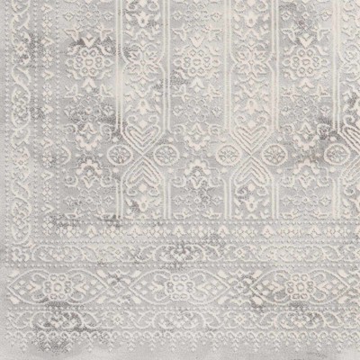 Glyncorrwg Gray and Off White Medium Pile Rectangular Area Rug