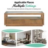 Modern Wood Coffee Table with 2 Drawers, Minimalist Display Coffee Table with Transparent Tempered Glass - 4 of 4