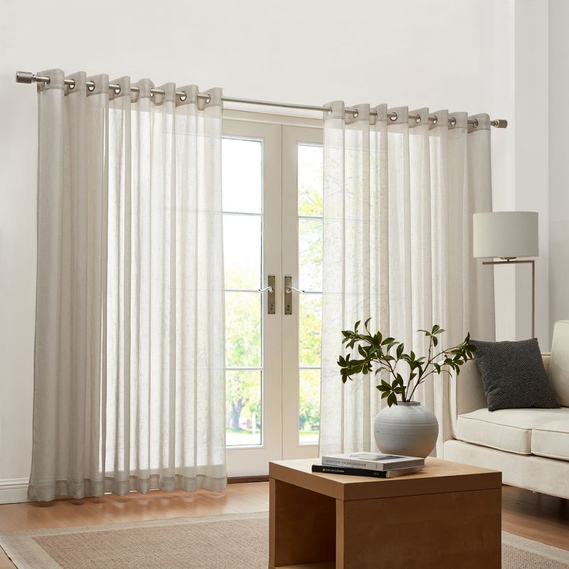 Carmen Sheer Extra Wide Indoor/Outdoor Single Window Curtain for Patio, Porch, Cabana, Pergola, Deck - Elrene Home Fashions, 2 of 4