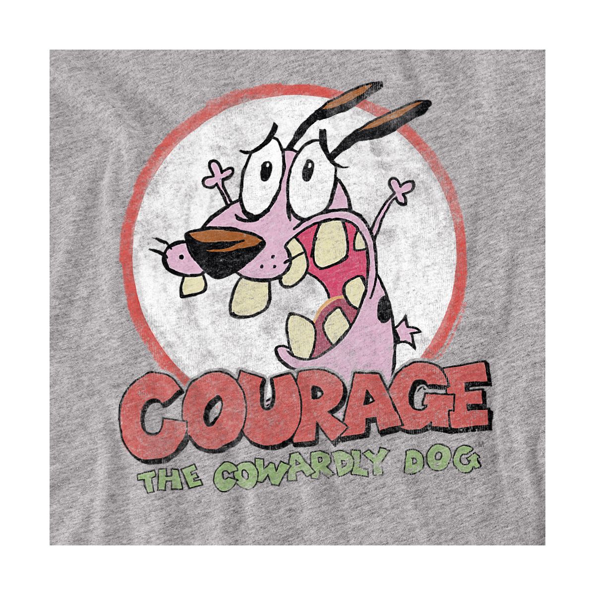 Courage The Cowardly Dog Vintage Courage Adult T-Shirt - thumbnail 2