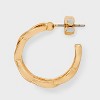 Howlite Stone Charm and Tassel Hoop Earring Set 3pc - Universal Thread™ Black - 3 of 3