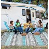 Camping Rug for Balcony Washable Easy-Clean Non-Slip Carpet Modern Boho Plastic Carpet Stain-Resistant RV Area Rug for Patio Picnic Beach - 4 of 4