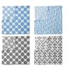 Bacati - Ikat Blue/Gray Swaddling Muslin Blankets set of 4 - 3 of 4