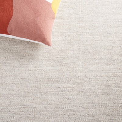 Gray Flat Woven Handmade Wool Area Rug