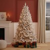 HomeRoots 7.5' White Pre Lit Full Flocked Fir Christmas Tree With Decorations - 2 of 4