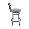 PAGED Swivel Bar Stools Faux Leather Counter Stools with Footrest, Island Chairs for Home Pub - 3 of 4