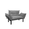 CAVINAS Loveseat Sofa with Sleek Metal Legs, Upholstered 2-Seater Sofa, Modern Futon Couch for Small Apartments, Bedrooms, Cozy Living Rooms - 3 of 4