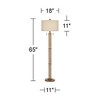 Barnes and Ivy Santiago Modern Country Cottage 65" Tall Standing Floor Lamp Column Pull Chain Brown Hammered Finish Living Room Bedroom House Reading - 4 of 4