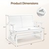 Karl Home | 48 in. Solid Wood Patio Glider Bench with Cup Holder - 2 of 4