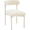 UNISOAR Modern Velvet Dining Chair with Silver Legs Upholstered Armless Side Chair Velvet Beige/Grey Blue/Green - 3 of 4