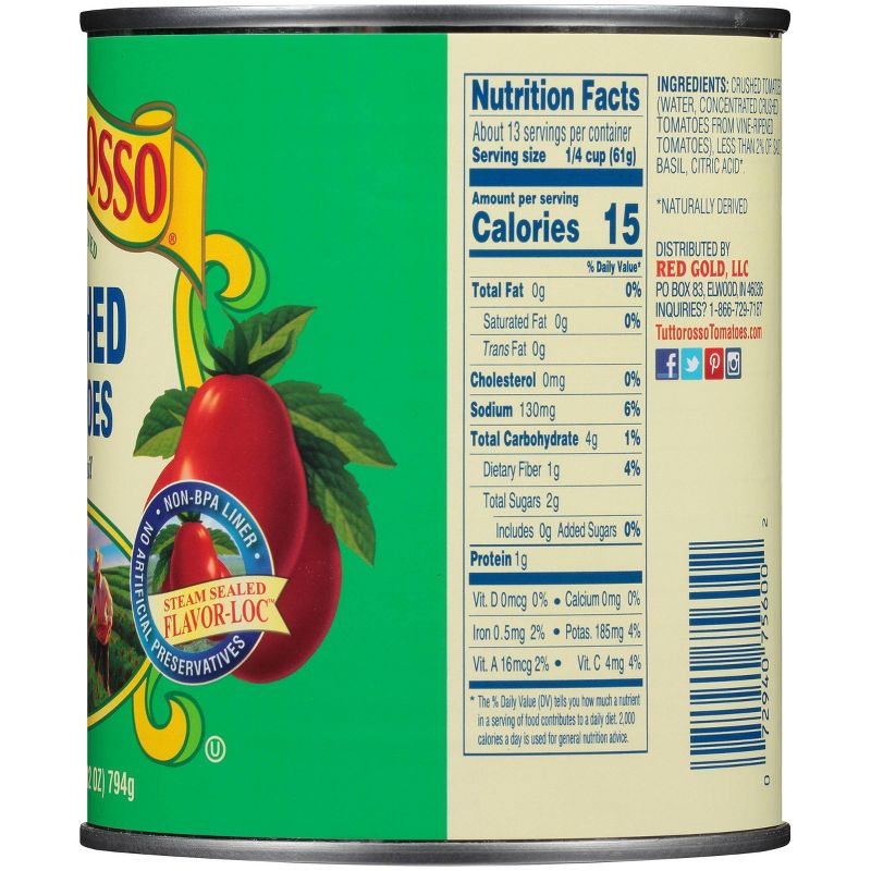 Tuttorosso Crushed Tomatoes with Basil 28oz, 4 of 6