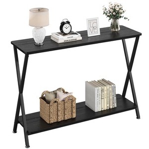 WhizMax Industrial Console Table, Black Hallway Table for Living Room, Foyer, Bedroom - 1 of 4