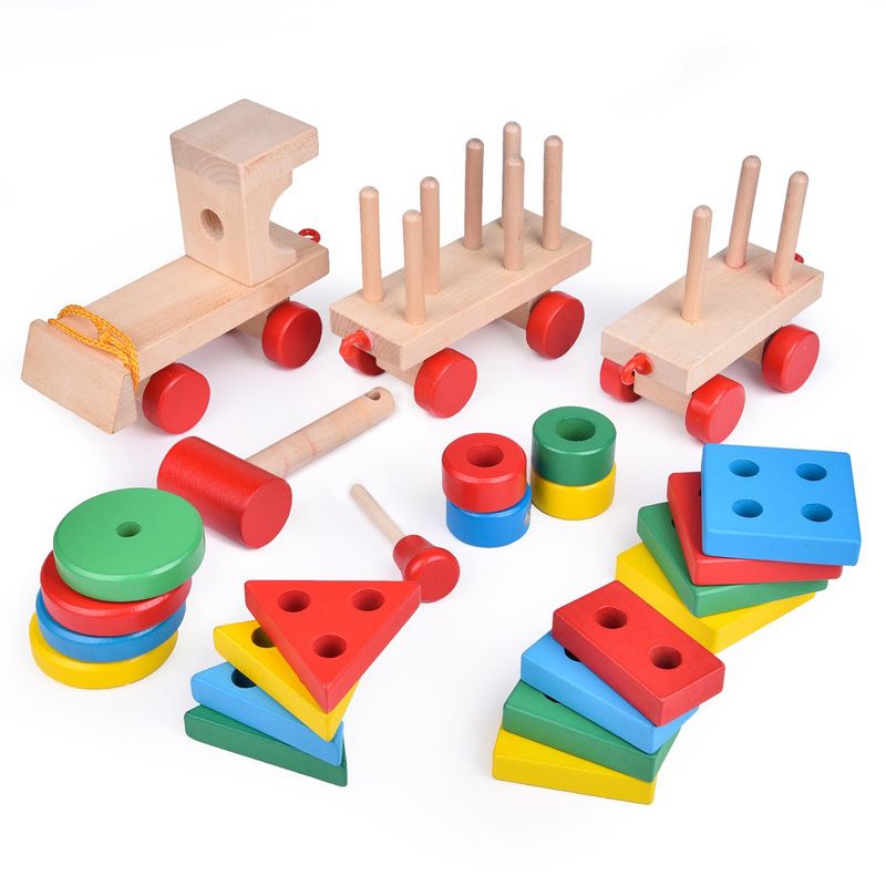 Fun Little Toys Wooden Geo-Train, 5 of 8