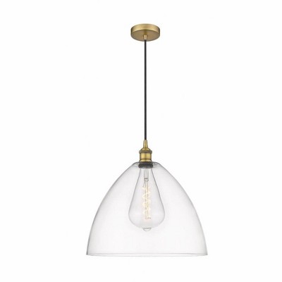 Edison Dome - 1 Light Cord Hung Pendant In Industrial Style-17.75 Inches Tall and 16 Inches Wide