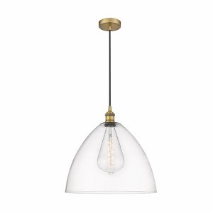 Edison Dome - 1 Light Cord Hung Pendant In Industrial Style-17.75 Inches Tall and 16 Inches Wide - 1 of 1