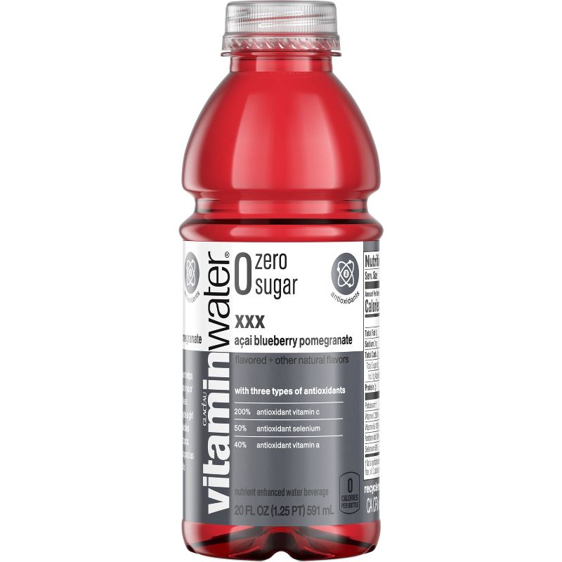 vitaminwater zero xxx a&#231;ai- blueberry-pomegranate - 20 fl oz Bottle, 4 of 7