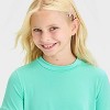 Girls' Solid Rash Guard Top - Cat & Jack™ - 3 of 3