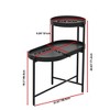 Syemin Patio End Tables, Modern Accent End Table Coffee Table with Metal Leg for Living Room, Bedroom and Office, Black, 27.32"*13.58"*28.03" - 4 of 4