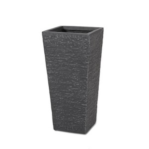 Maggift Planter, Floor Standing Rectangular Planter, Modern Design Outdoor Planter for Garden, Patio Door, Black, 12.5"*12.5"*26.5" - 1 of 4