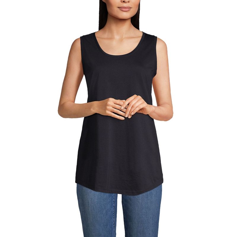 Lands' End Women's Supima Cotton Tunic Tank Top, 1 of 5