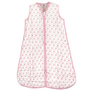 Hudson Baby Infant Girl Muslin Cotton Sleeveless Wearable Sleeping Bag, Sack, Blanket, Pink Sheep - 1 of 2