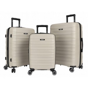 World Traveler Dejuno Motley 3-Piece Lightweight Hardside Expandable Spinner Luggage Set - 1 of 4