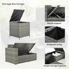 6-Piece Outdoor Rattan Modular Sectional Sofa Set with Adjustable Seat, Storage Box, and Dining Table - 4 of 4