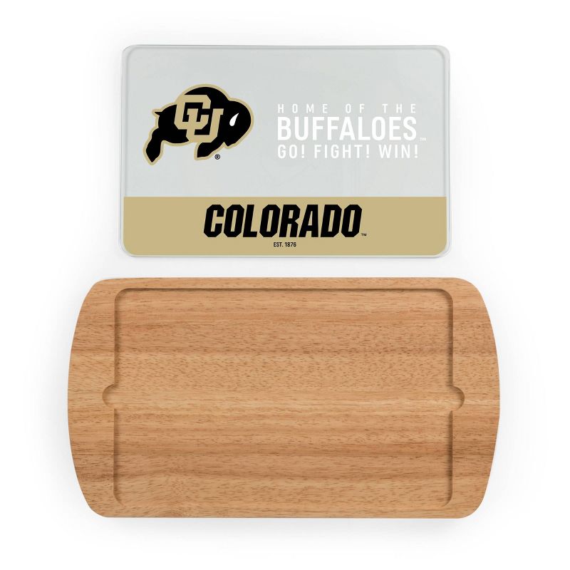 NCAA Colorado Buffaloes Parawood Billboard Glass Top Serving Tray, 3 of 5