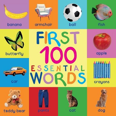 First 100 Essential Words - Large Print by  Mary King (Paperback)