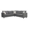 YOOCOZZ Modern L-Shaped Sectional Sofa with Polyester Upholstery and 3 Pillows - Gray - 2 of 4