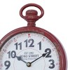 Set of 2 Metal Pocket Watch Style Wall Clocks - Olivia & May - 3 of 4