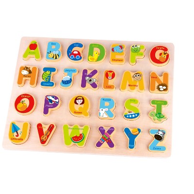 Toyster’s Wooden Letters And Illustrative Adventure Learning Puzzle Abc 